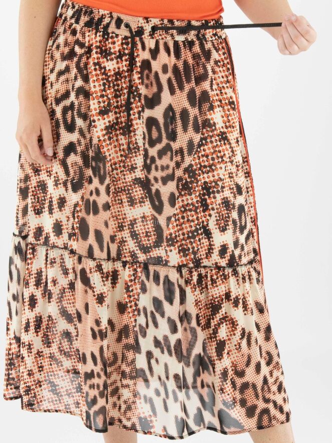 Marc Cain skirts VS 71.05 W02 Red by Penninkhoffashion
