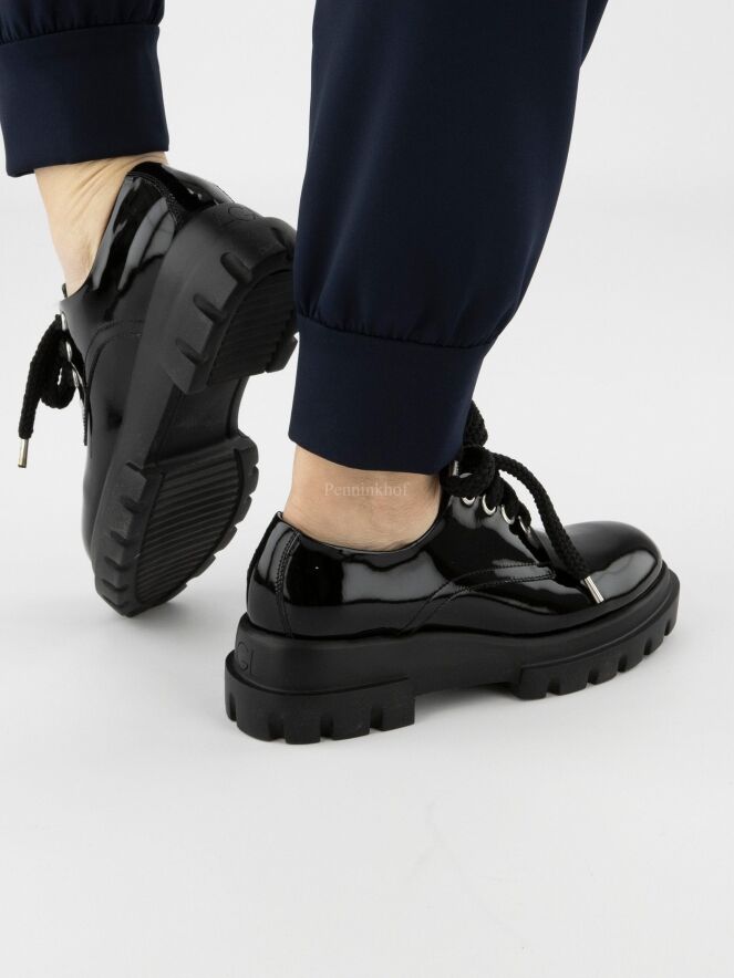 AGL loafers MAXINE LACE UP D756027 Black by