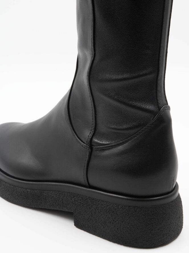 AGL  ジッパーアンクルブーツ　ブラック＆ホワイト　２４cm AGL boots D721586PWK Black by Penninkhoffashion.com