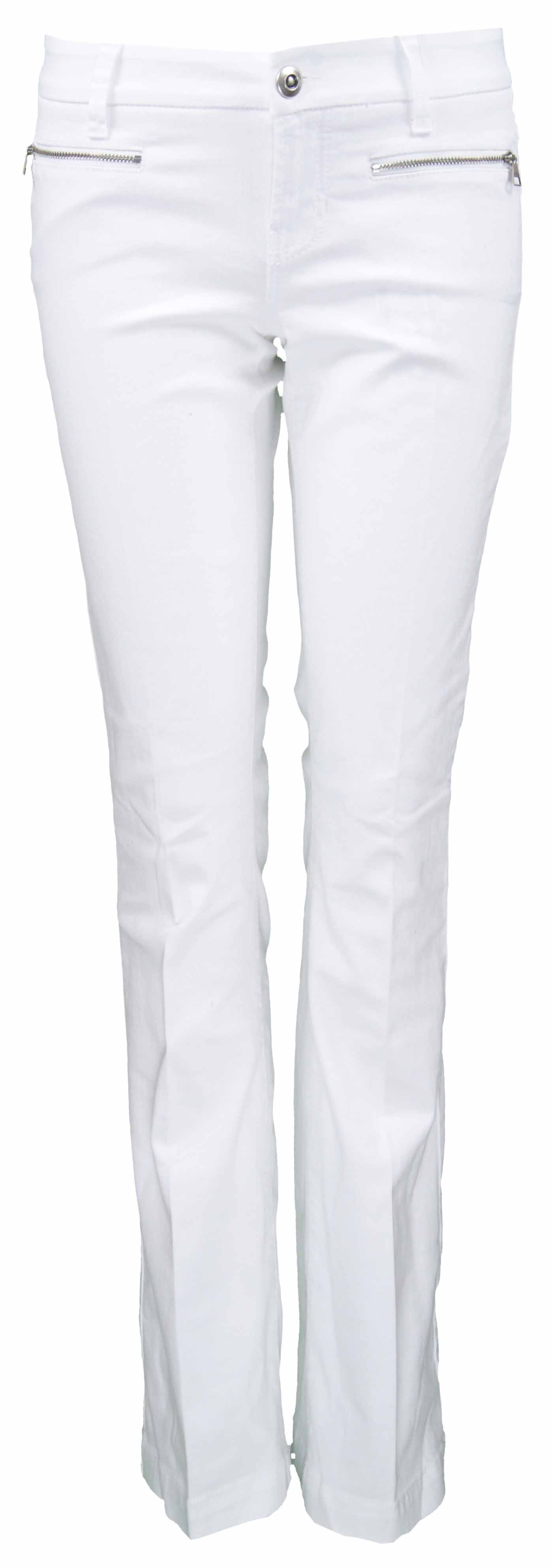 Cambio trousers 9046-0102-00 LOLA FLARE White by Penninkhoffashion.com