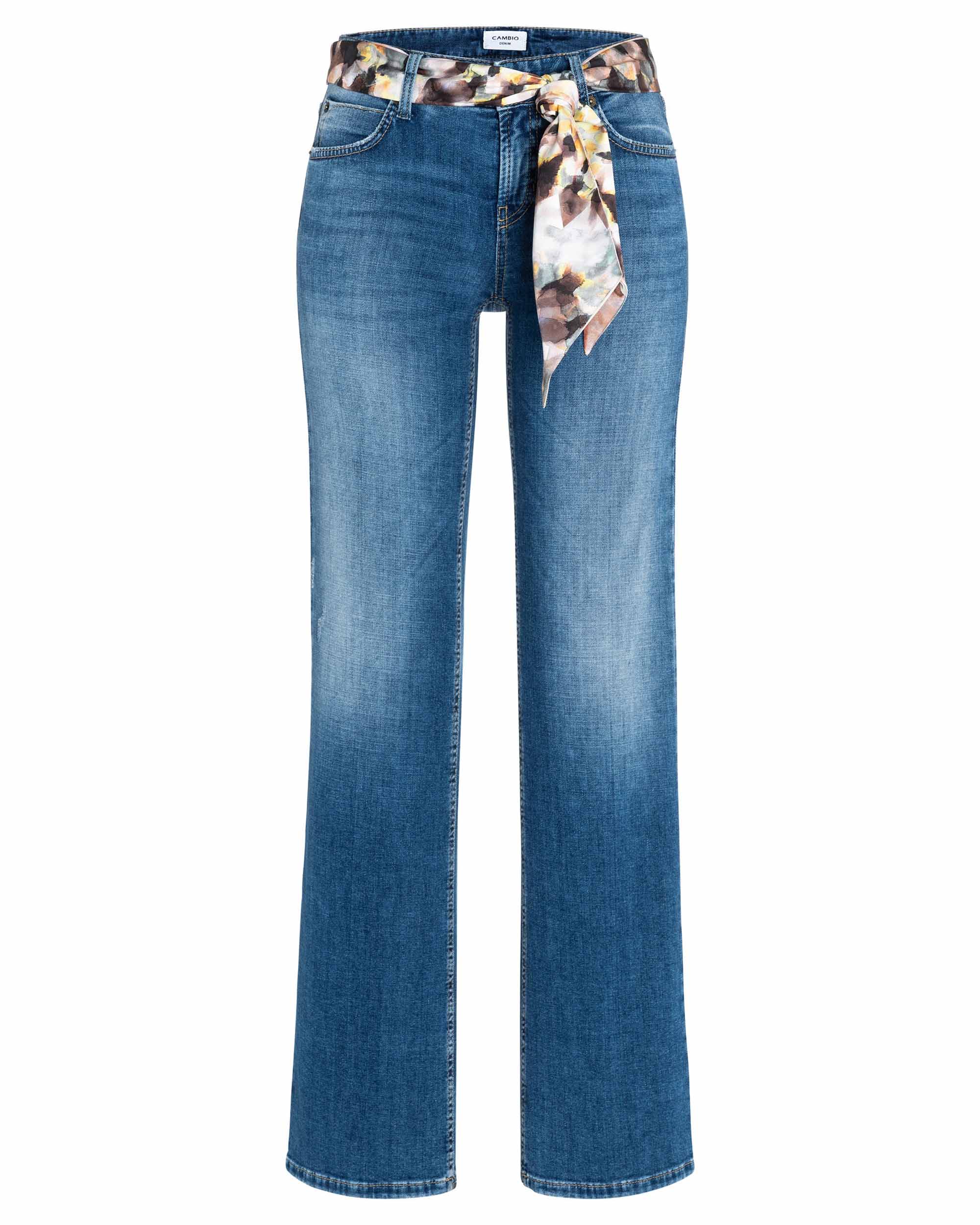 Cambio trousers TESS WIDE 9150-0037-05 Blue by Penninkhoffashion.com