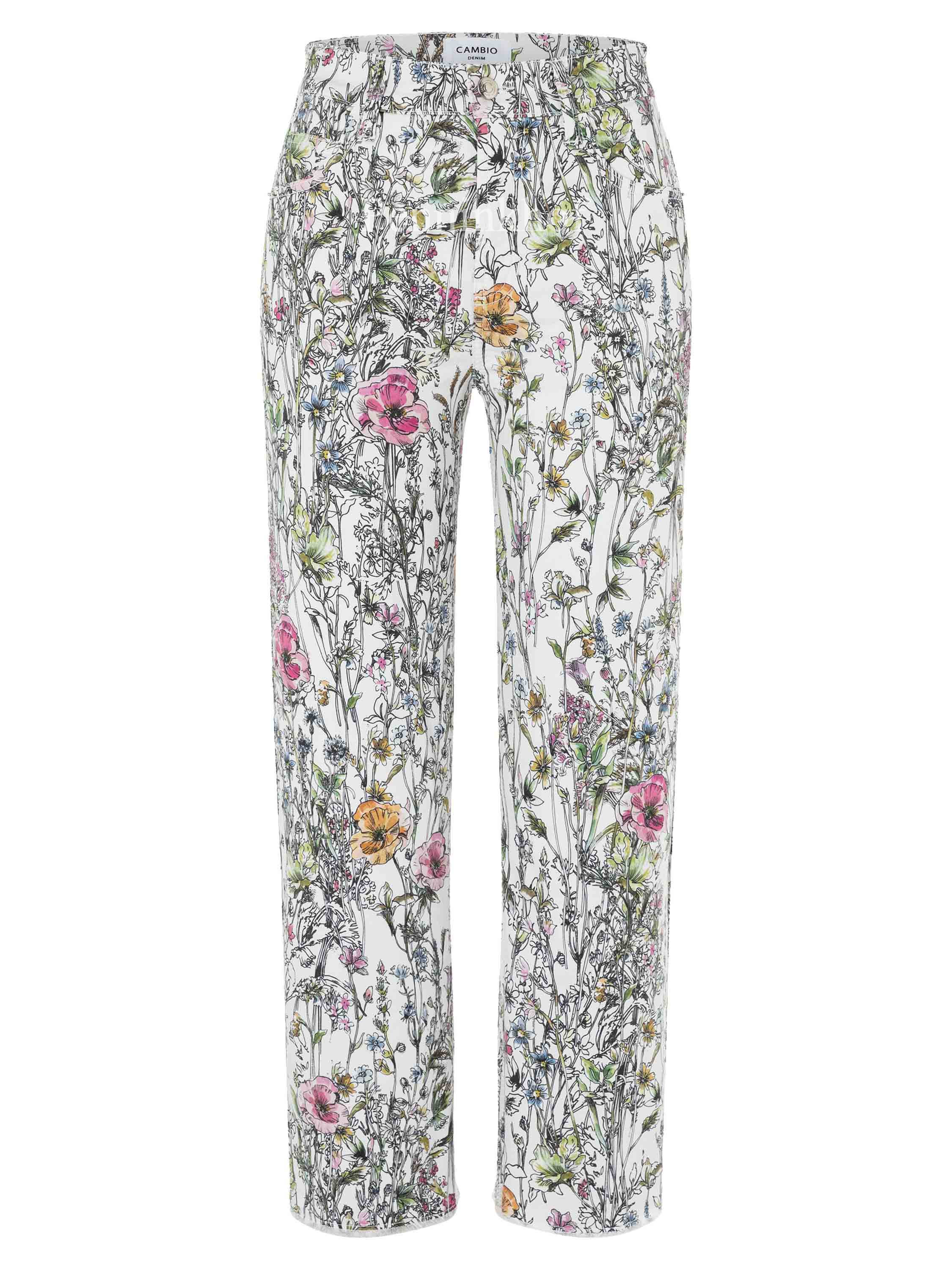 Cambio trousers PARLA SHORT 9774 0099-64 Cream White by  Penninkhoffashion.com