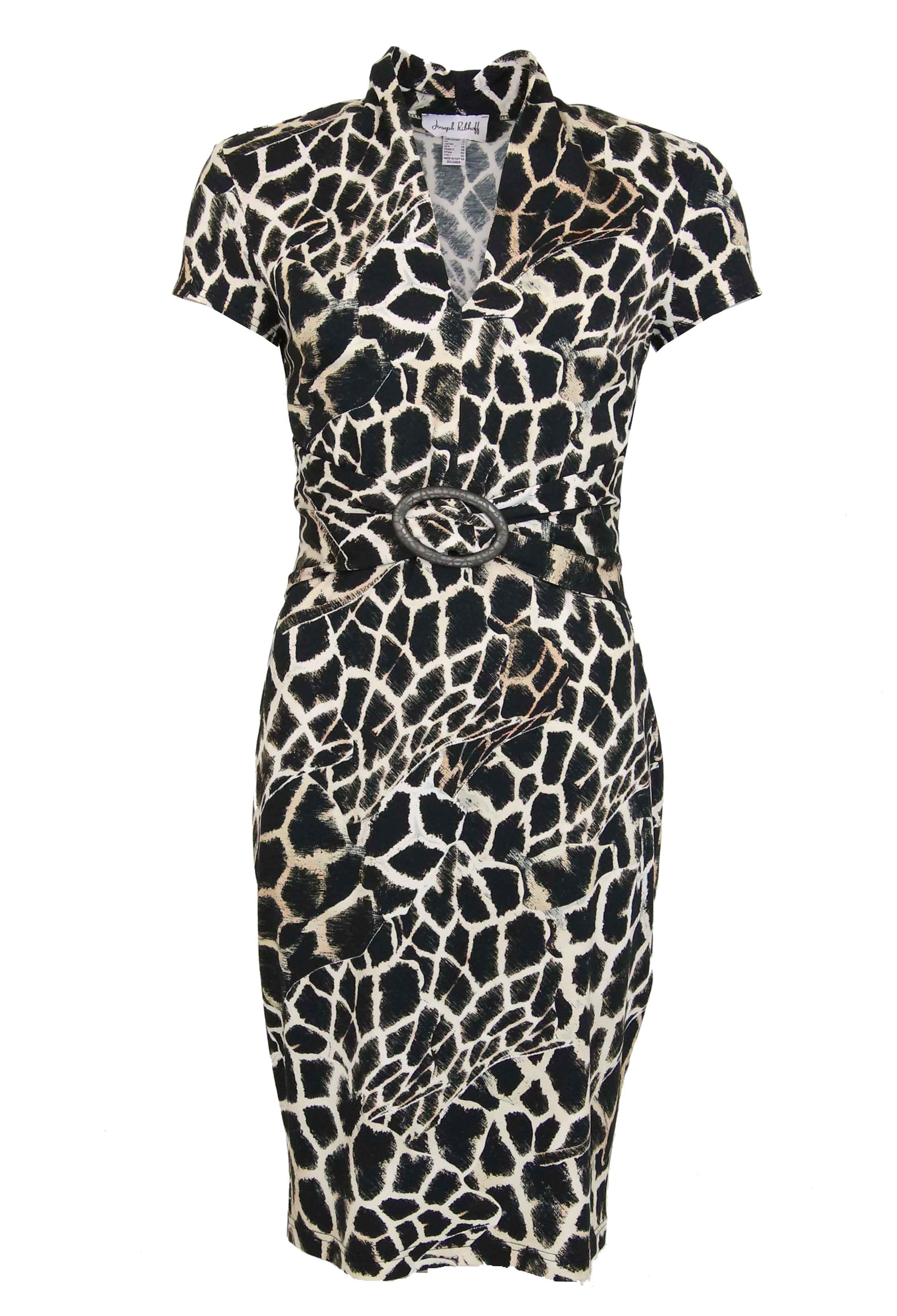 joseph ribkoff leopard print dress